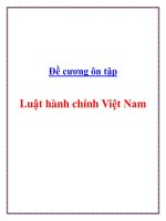 Đề cương ôn tập luật hành chính việt nam