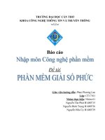 Báo cáo nhập môn CNPM giải số phức