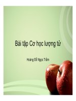 Bài tập cơ học lượng tử   hoàng đỗ ngọc trầm