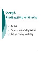 Bài giảng phân tích kinh tế dự án  chương 6   GV  phạm lê thông