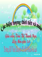 giáo án mầm non chủ đề các hiện tượng thời tiết và mùa  