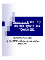 Đề cương chuyên đề  kinh tế việt nam  hiện trạng và triển vọng năm 2010   TS trần du lịch
