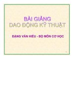 Bài giảng dao động kỹ thuật   đặng văn hiếu