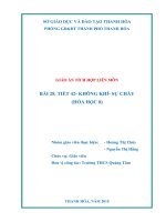 GIÁO án TÍCH hợp LIÊN môn KHÔNG KHÍ  sự CHÁY 