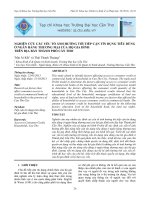 Nghiên cứu  các yếu tố ảnh hưởng tới tiếp cận tín dụng tiêu dùng ở ngân hàng thương mại của hộ gia đình trên địa bàn thành phố cần thơ 