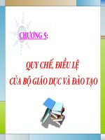 Quản lý học hành chính nhà nước   chương 5 quy chế, điều lệ của bộ giáo dục và đào tạo