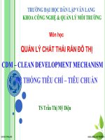 Bài giảng  quản lý chất thải rắn đô thị   hệ thống tiêu chí, tiêu chuẩn (TS  trần thị mỹ diệu)