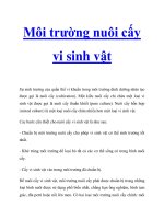 Môi trường nuôi cấy vi sinh vật 