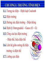 Vật lý đại cương   chương 1  trường tĩnh điện