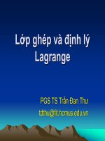 Bài giảng lớp ghép và định lý lagrange   PGS TS trần đan thư