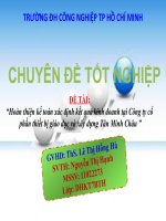 Hoàn thiện kế toán xác định kết quả kinh doanh tại công ty cổ phần thiết bị giáo dục và xây dựng tân minh châu  