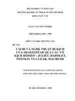 Cái bi và nghệ thuật bi kịch của shakespear qua các vở bi kịch rômeô   juliet,hămlet,ôtenlô,vua lear,macbeth 