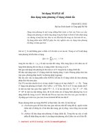 Sử dụng MAPLE để đưa dạng toàn phương về dạng chính tắc 