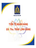 Bài giảng tiền tệ ngân hàng  chương 7   ths  trần linh đăng