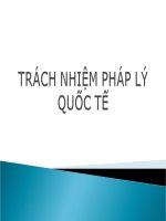 TRÁCH NHIỆM PHÁP lý QUỐC tế