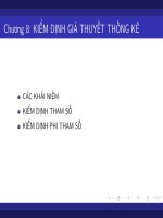 Bài giảng lý thuyết xác suất và thống kê toán  chương 8   phạm thị hồng thắm