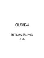 Bài giảng thị trường tài chính và các định chế tài chính  chương 4   GV  nguyễn thu hà