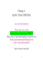 Bài giảng đại số tuyến tính  chương 4   ths  nguyễn phương