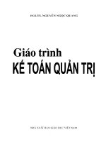 Giáo trình kế toán quản trị  phần 1   PGS TS  nguyễn ngọc quang