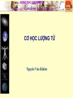 Bài giảng cơ học lượng tử   nguyễn văn khiêm   bài 18