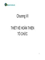 Bài giảng phân tích và thiết kế tổ chức  chương VI   ths  phan anh hồng