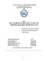 dự án dịch vụ rửa xe và giữ xe trường đại học kinh tếluật