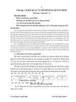 Bài Giảng Mô Hình Ra Quyết Định