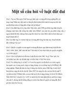 Một số câu hỏi về luật đất đai