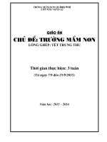 GIÁO án mầm NON CHỦ đề tết TRUNG THU 