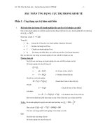 Bài toán ứng dụng cực trị trong kinh tế   ths  trần thị tuấn anh