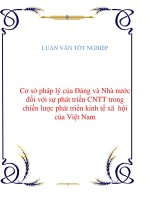LUẬN văn  cơ sở pháp lý của đảng và nhà nước đối với sự phát triển CNTT trong chiến lược phát triển kinh tế xã hội của v