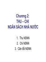 Chương 2  THU CHI NGÂN SÁCH NHÀ nước