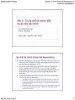 Bài giảng tài chính phát triển  bài 3   nguyễn xuân thành