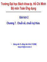 Bài giảng giải tích 2 (đh bách khoa tp HCM)   chương 7 chuỗi số, chuỗi lũy thừa