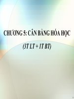 Bài giảng hóa học   chương 5  cân bằng hóa học