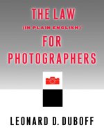The law ( in pland english) for photographers