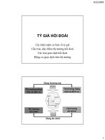 Bài giảng tài chính quốc tế   chương 3  tỷ giá hối đoái