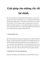 Giải pháp cho những rắc rối tài chính 