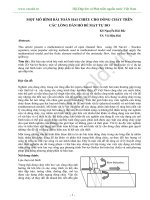 MỘT mô HÌNH bài TOÁN HAI CHIỀU CHO DÒNG CHẢY TRÊN các LÒNG dẫn hở bề mặt tự DO 