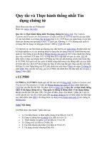 Quy tắc và thực hành thống nhất tín dụng chứng từ 