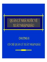 Bài giảng cơ chế quản lý xuất nhập khẩu