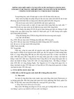 Thông báo diễn biến tài nguyên nước dưới đất 6 tháng đầu năm 2013 và dự báo xu thế diễn biến tài nguyên nước dưới đất 3