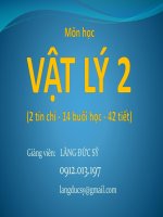 Bài giảng vật lý 2  chương 0   GV  lăng đức sỹ 