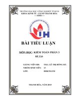 TÌM HIỂU QUY TRÌNH KIỂM TOÁN KHOẢN mục tài sản cố ĐỊNH TRONG CÔNG TY ABC DO KIỂM TOÁN NHÀ nước THỰC HIỆN 