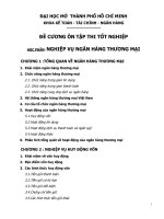 Đề cương ôn tập thi tốt nghiệp học phần nghiệp vụ ngân hàng thương mại   đh mở tp HCM