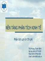 Bài giảng phân tích lợi ích chi phí  bài 6   ths  phùng thanh bình