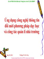 Ứng dụng công nghệ thông tin đổi mới phương pháp dạy học và công tác quản lí nhà trường 