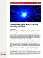 Frontiers of disruption the next decade of technology in business 