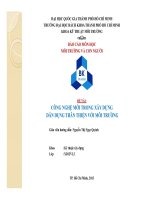 Báo cáo môn học  công nghệ mới trong xây dựng dân dụng thân thiện với môi trường