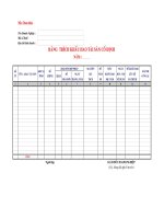 Bảng trích khấu hao tài sản cố định 